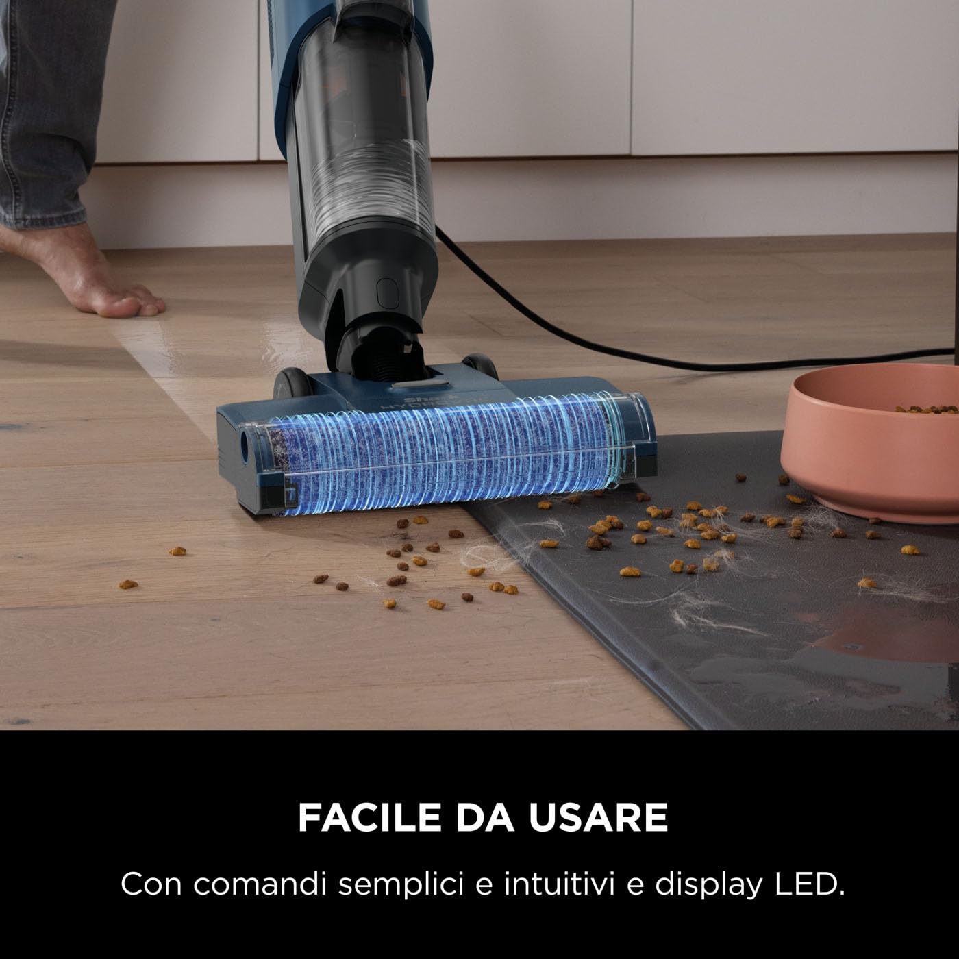 Shark WD100EU HydroVac Aspirapolvere Lavapavimenti Wet & Dry Autopulente Blu Navy