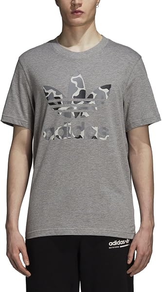 adidas Originals Men's Trefoil T-Shirt White/Easy Yellow Small - 4