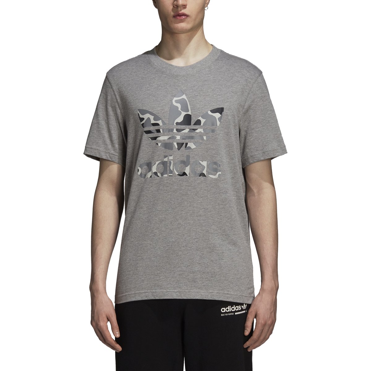 adidas Originals Men's Trefoil T-Shirt White/Easy Yellow Small — view 4