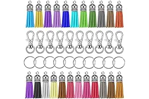 150-Piece Keychain Tassle Assortment with Key Chain Rings and Swivel Hooks