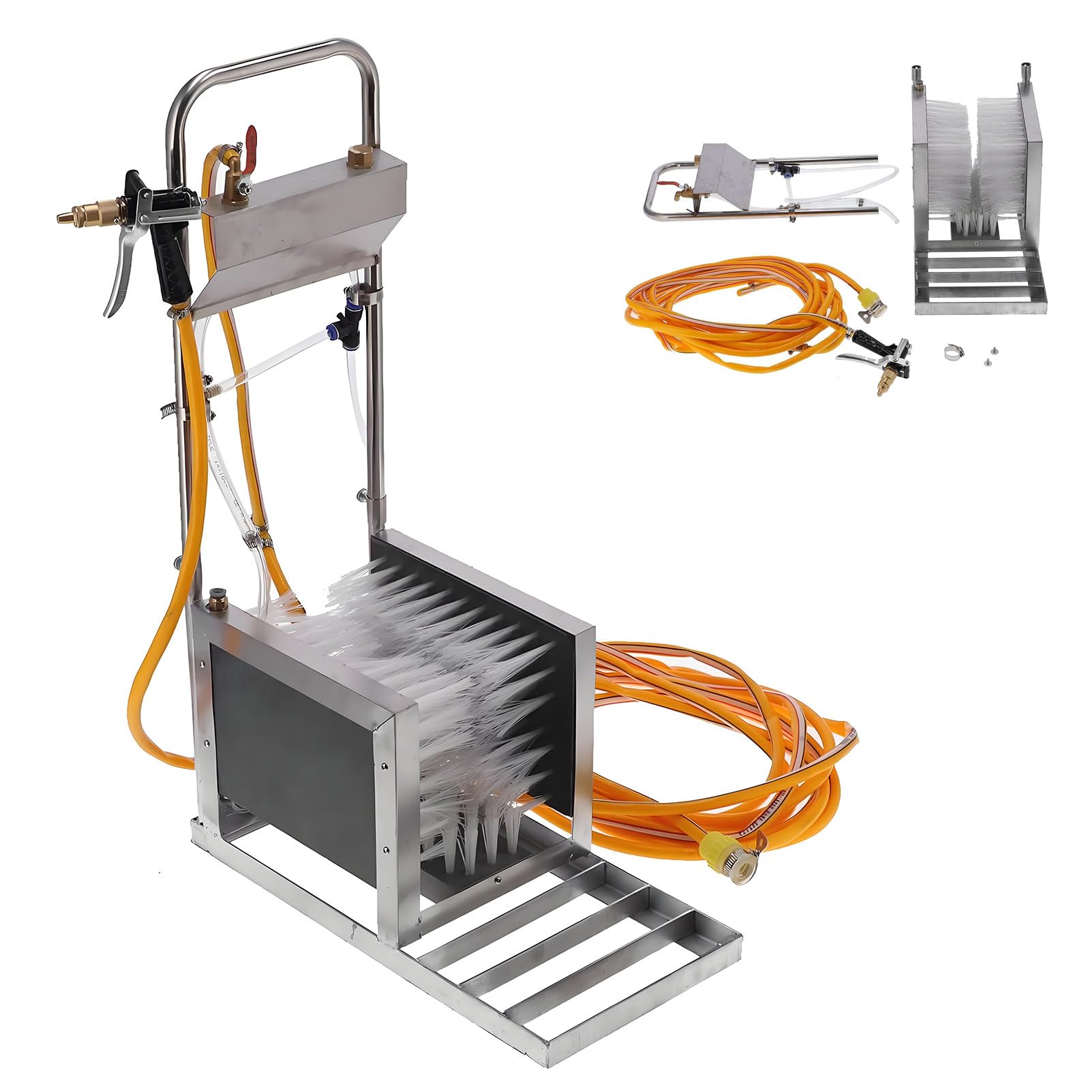 Boot Scrubber, Multifunctional Boot Automatic Cleaner for Farm, 360° All-Around Cleaning, Boot Washing Station for Mud Remover, for Livestock, Ranches, Construction Sites