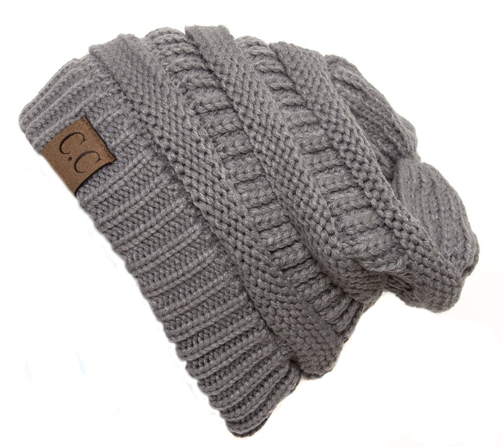 C.C Trendy Warm Chunky Soft Stretch Cable Knit Beanie Skully, Winter Mint, One Size — view 5