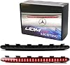iJDMTOY OE-Spec Clear Lens Full LED Trunk Lid Third Brake Light Bar Assembly Compatible With 2003-2009 Mercedes-Benz W209 C209 CLK-Class Coupe/Cabriolet