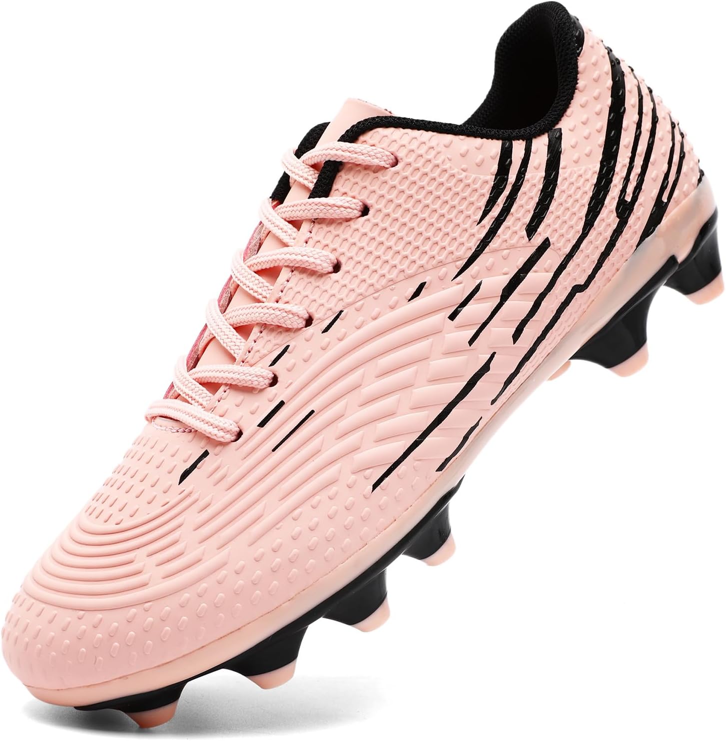 DimaiGlobal Kids Soccer Cleats Boys Girls Firm Ground Soccer Shoes Outdoor Training Athletic Professional Spikes Youth Turf Football Shoes Unisex