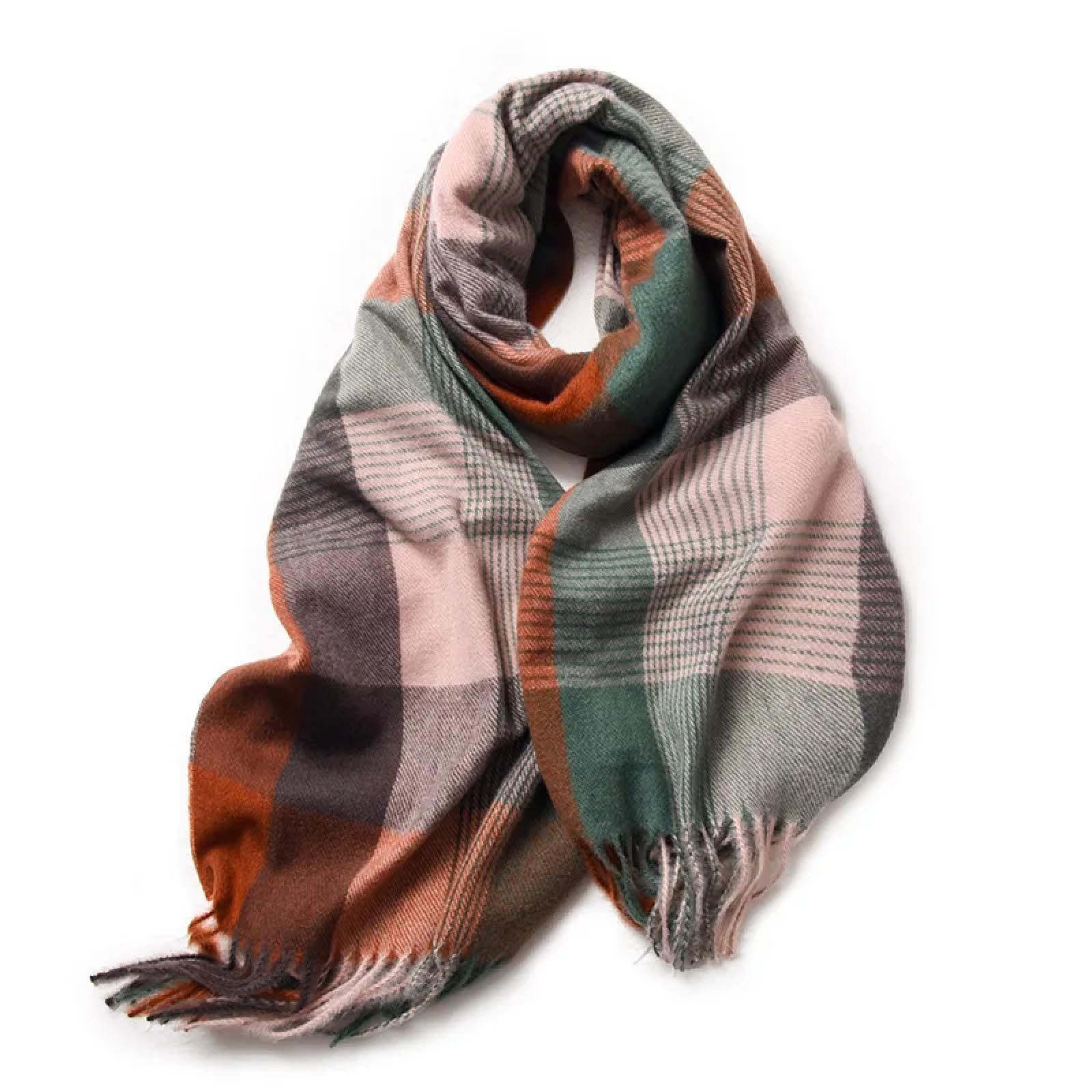 Bufanda de invierno elegante para mujer y hombre chal suave premium 7