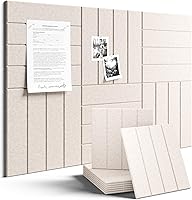 Vista 26 de FLUXYNARA - Tablero de anuncios de fieltro 48 x 36 pulgadas, alternativa al corcho, paquete de 12, 70 lengüetas adhesivas, panel de pared grueso