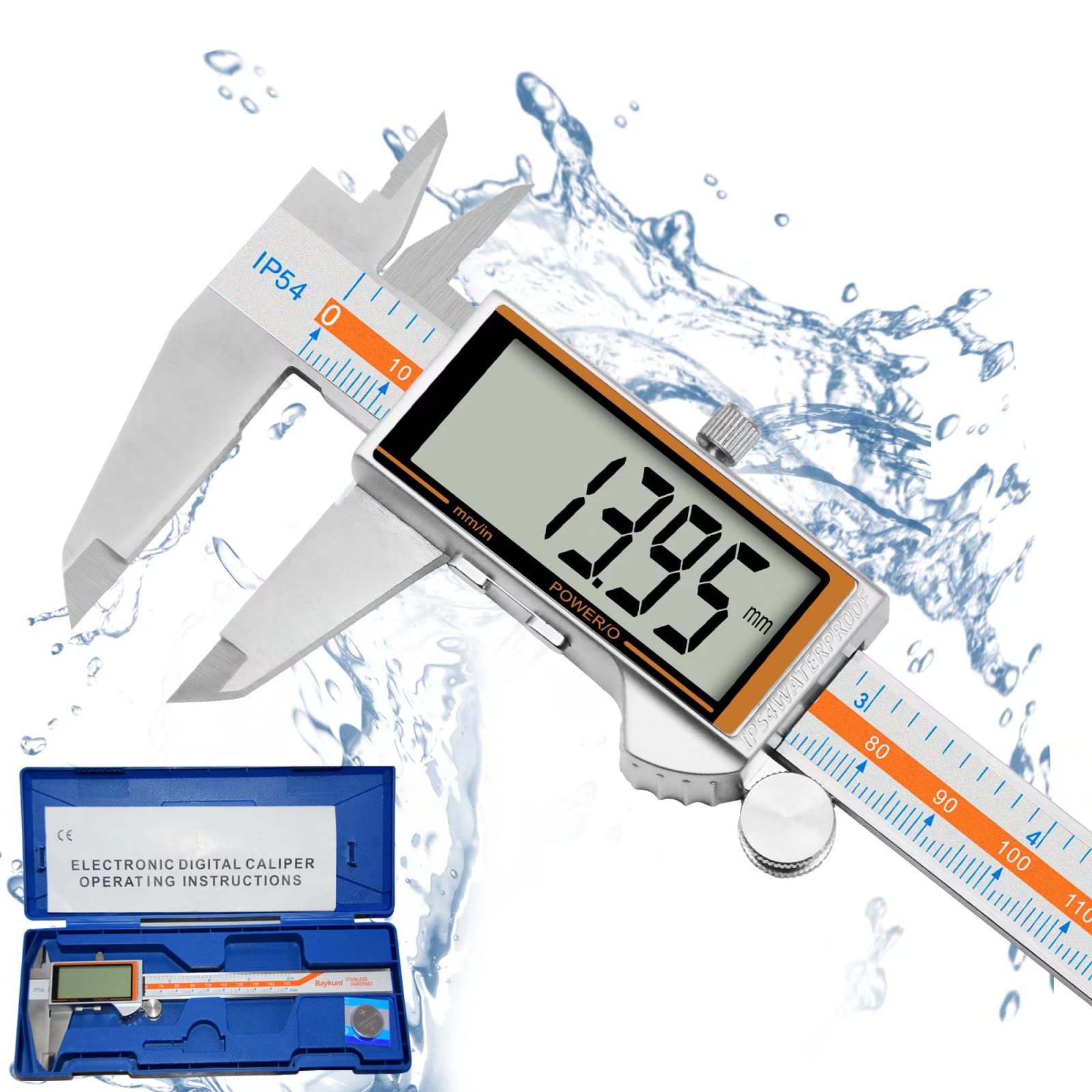 Digitaler Messschieber 150mm IP54 Wasserdicht - Präzisions-Messwerkzeug Mit LCD Display Für Handwerker