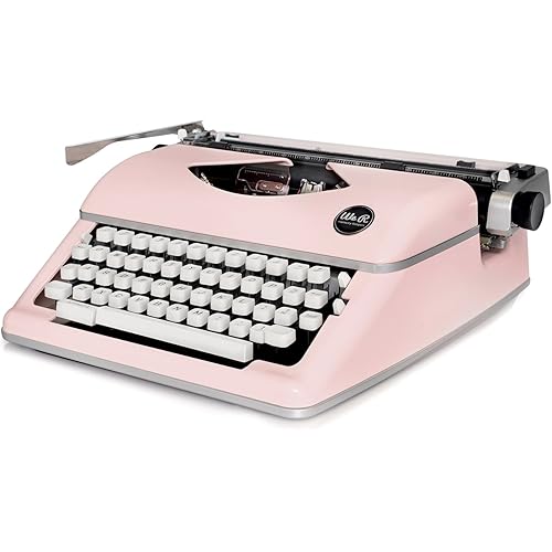We R Memory Keepers Retro Typewriter Pink, Old Fashioned, Vintage Font, for Crafting Room, for Decorating, Gifts, and Typing Letters, Cards and More