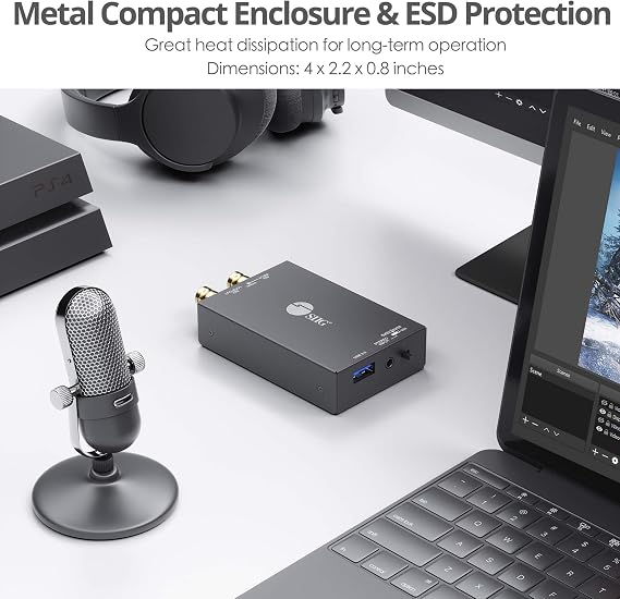 SIIG 1080p SDI Capture Card with SDI Loopout, USB 3.0, TAA, CE-SD0K11-S1