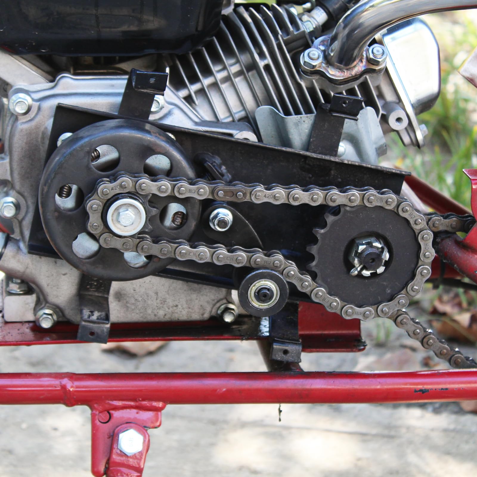 coleman 200cc mini bike chain tensioner 8mm Roller Drive Assy for the 196cc not easy break or deform Chain Tensioner with 1-3/4" Roller
