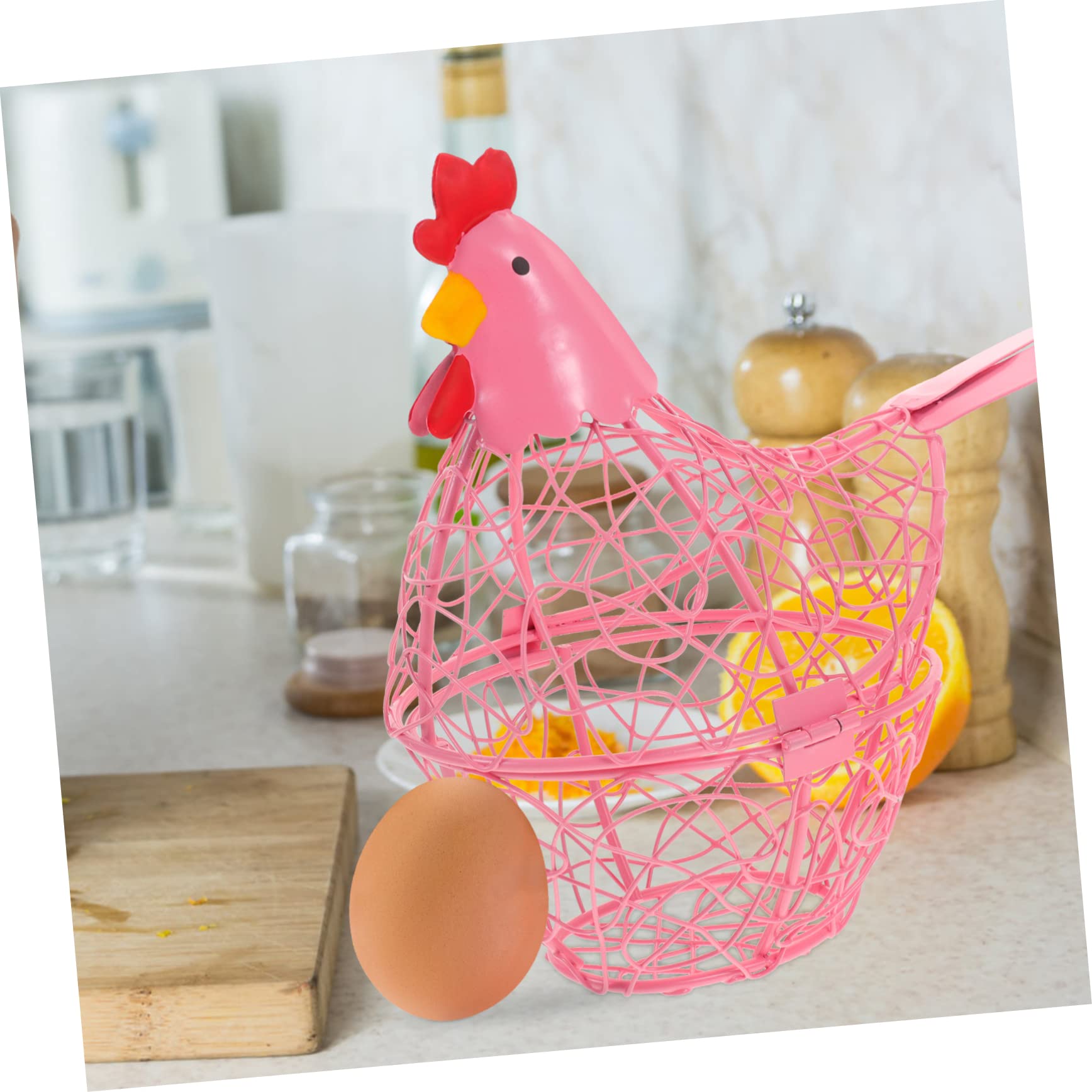 Cestino Per Uova A Forma Di Gallina In Metallo - Portauova Rustico Per Fattoria E Cucina, Capacità 24 Uova - Foto 12