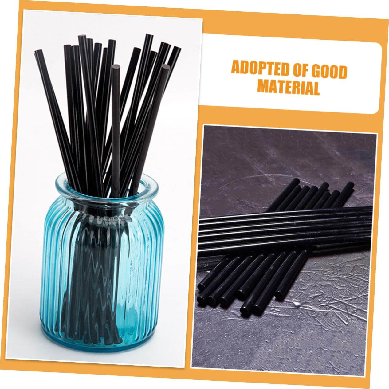 Black EVA Resin Hot Glue Sticks for Crafting 100pcs Xmas