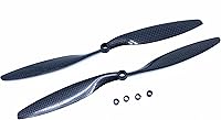 Vista 2 de KingVal Reemplazo de 2 pares de hélice CW/CCW de fibra de carbono 1245 compatible con RC Quadcopter Drone
