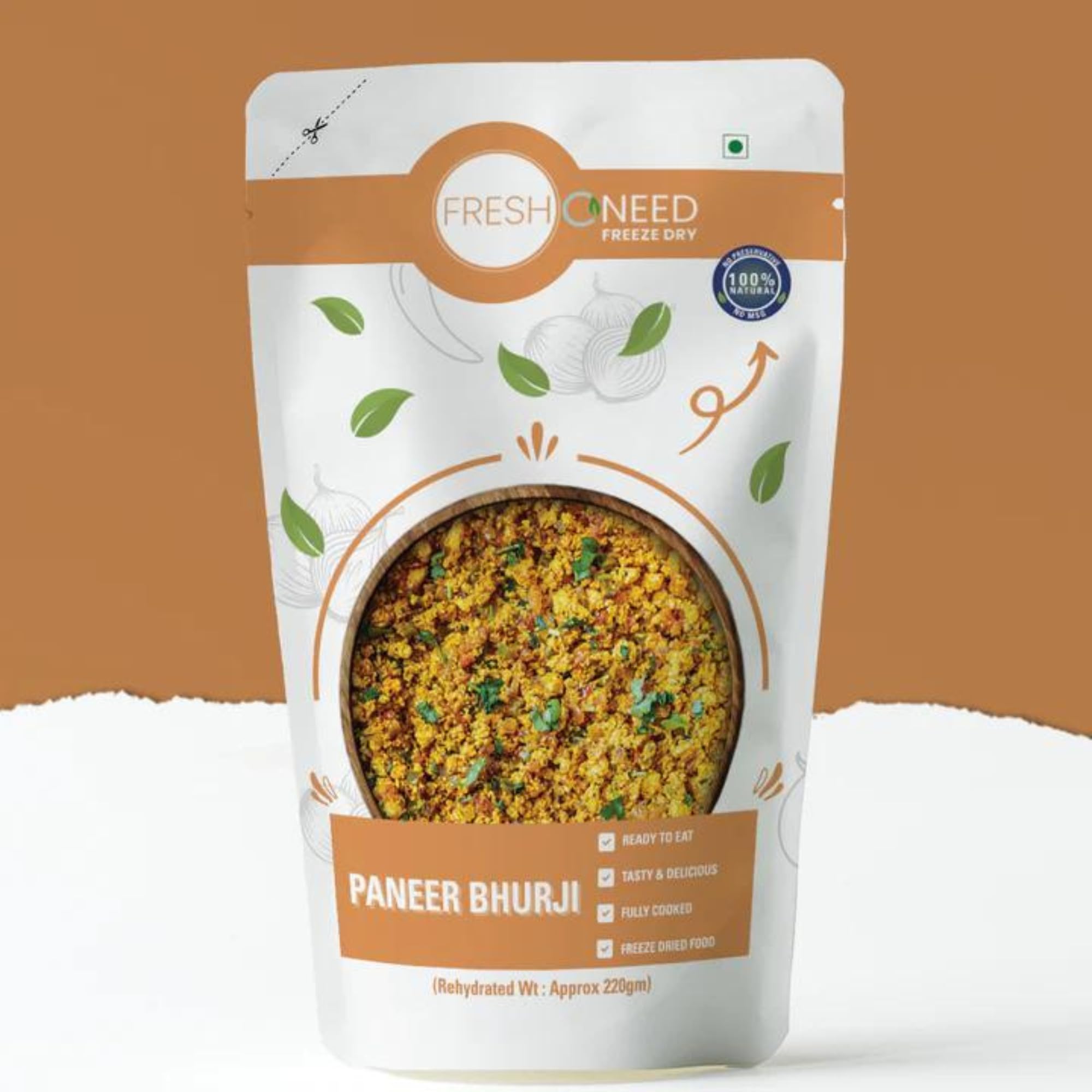 FreshOneed Paneer Bhurji | Ready to Eat & Cook Meal | Single Serving | Pack of 1 | After Cooking Gets 220GM to Serve | Vegetarian Meal | Flavorful & Savory Scrambled Paneer | Easy to Prepare�Just Add Water and Cook (B0DD46YLFS) Amazon Price History, Amazon Price Tracker