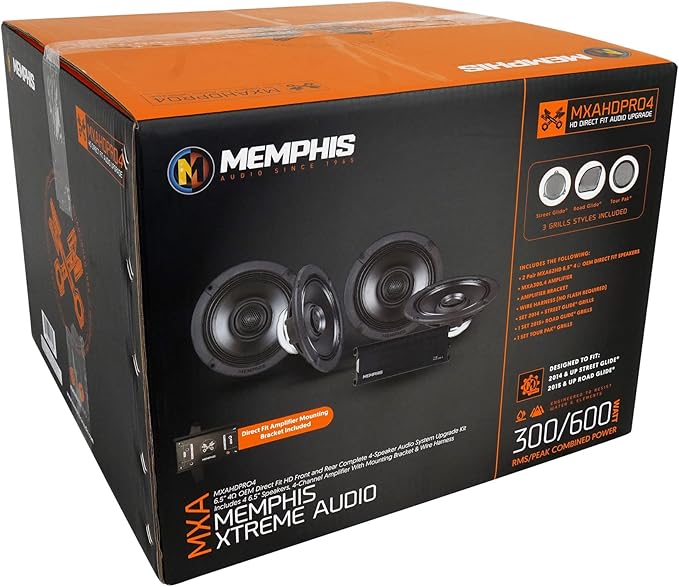 Memphis MXAHDPRO4 4 Parlantes 6.5 Pulgadas Audio Moto miniatura 4