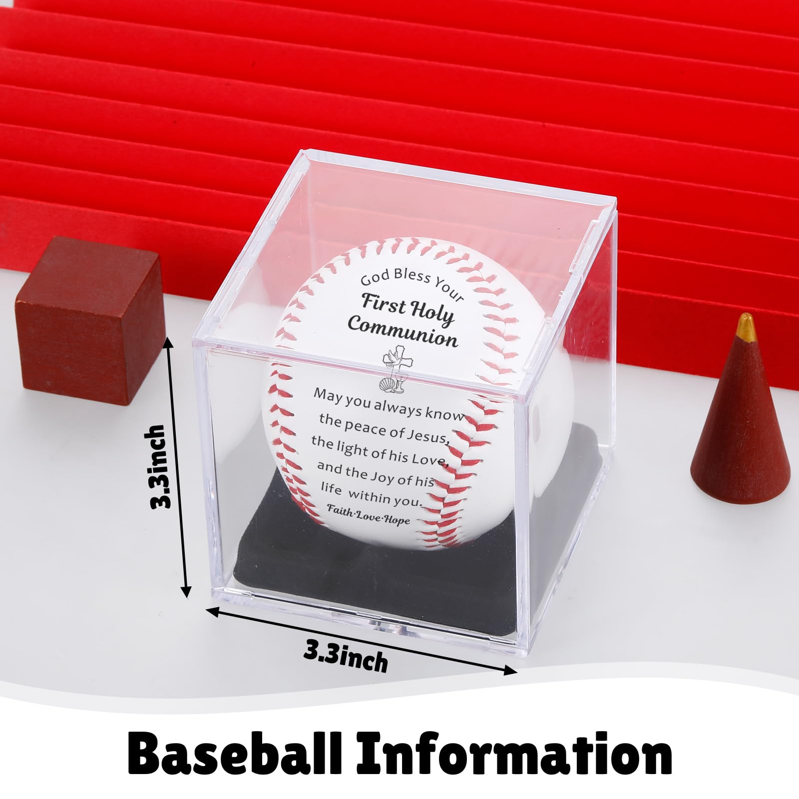 Regali per la prima comunione per ragazzi ragazze regalo di baseball per ragazzi 8-12 religiosi prima comunione regalo baseball per adolescente ragazzo senior notte regalo per nipote figlioccio