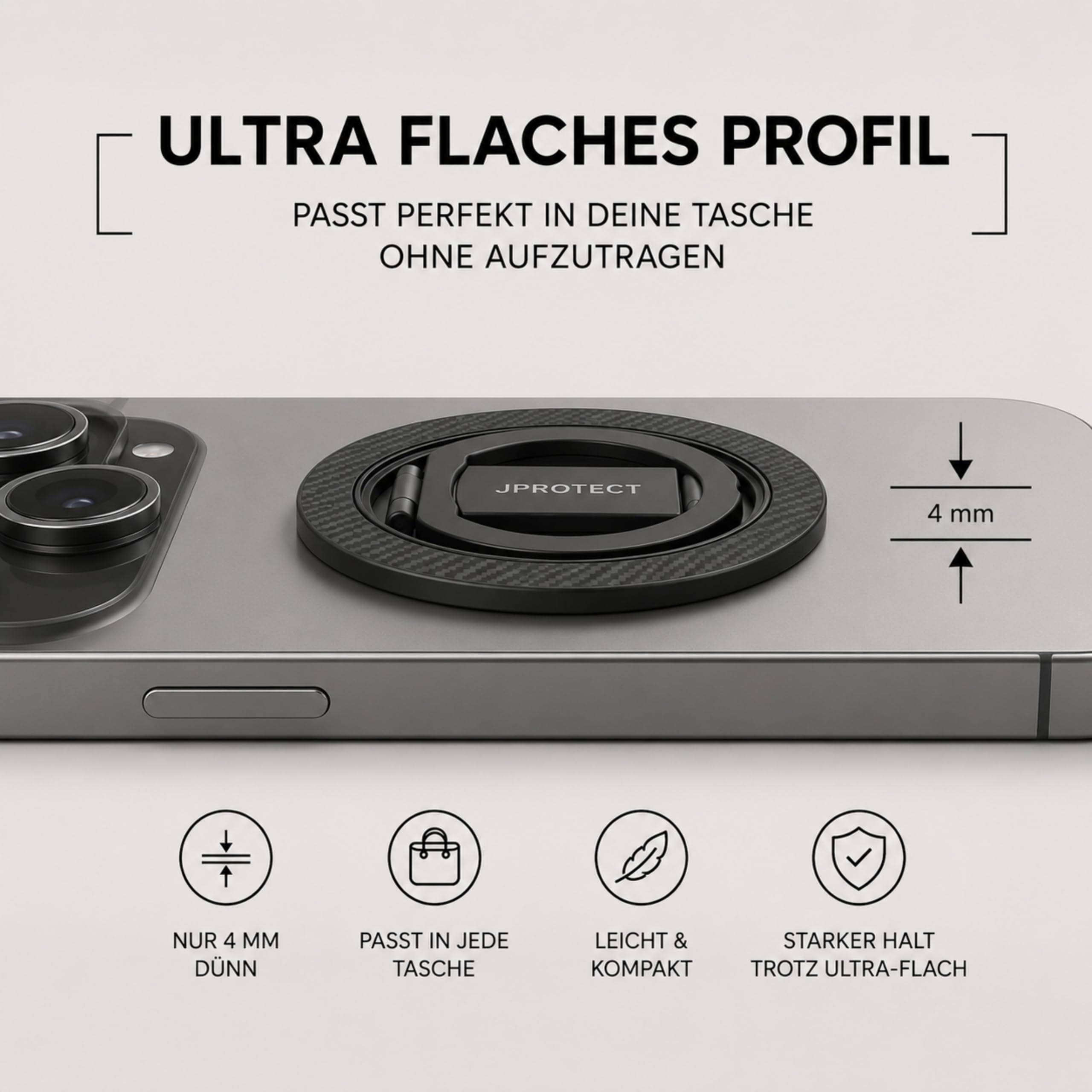 Supporto Magnetico Ad Anello Per Dita 360° – Magnete N52 Per IPhone MagSafe 12-17 E Custodie, Adesivo Per Altri Smartphone