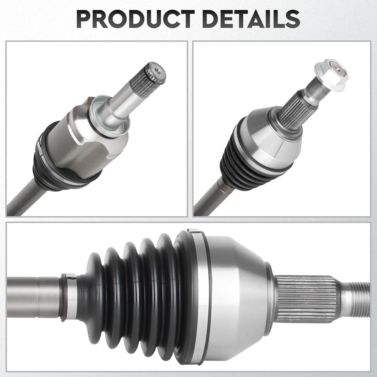 NEW Front Left CV Axle Driver Side Shaft Assembly fits for Chevrolet Traverse 2009-2017, for GMC Acadia 2007-2017, for Buick Enclave 2008-2017, for Saturn Outlook 2007-2010 3.6L, for 66-1465