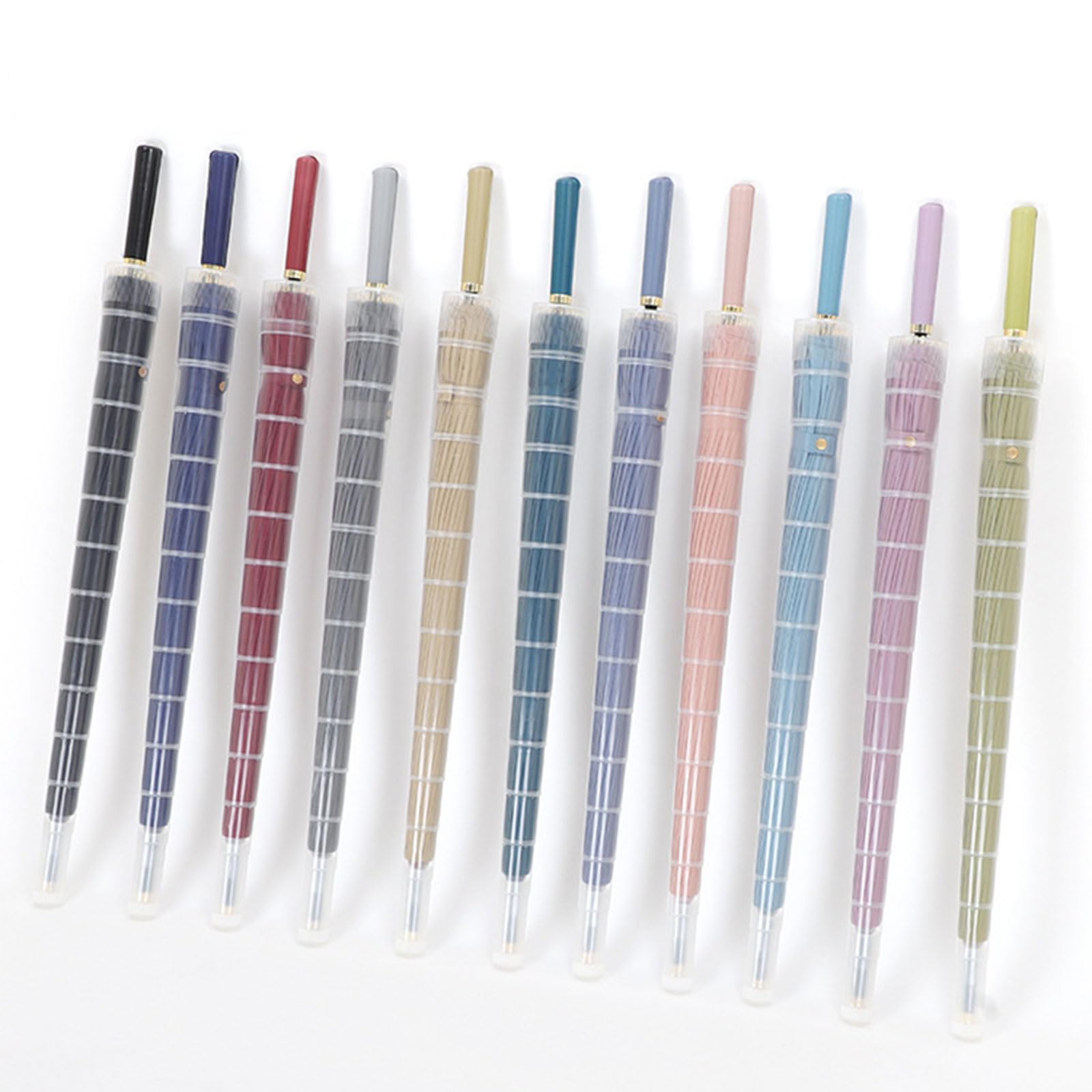 Ombrello impermeabile a colori Ombrello manuale ad apertura rapida con 24 ossa resistente al vento ergonomico manico lungo ombrello impermeabile per esterni