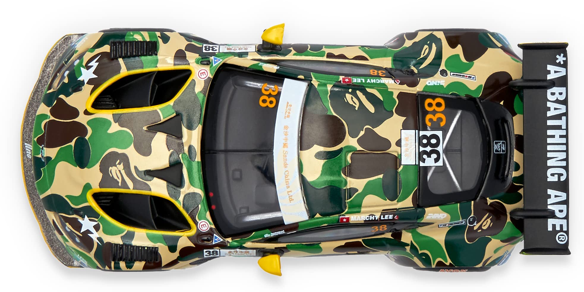 3点セット BAPE ASTON MARTIN GT3 1/64 1/64 POPRACE BAPE® x Aston Martin Vantage GT3 Pink Car Model