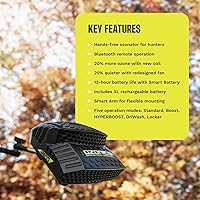 Vista 3 de Ozonics Eliminador de olores de caza HR-600 Bobina reemplazable, batería recargable XL con cargador a bordo, entrada de aire montada en la parte