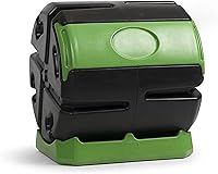 FCMP Outdoor HOTFROG 37-Gallon Rolling Tumbling Composter - Easy Rotate Single Chamber Compost Bin, No Assembly (HF-RC4000WB)
