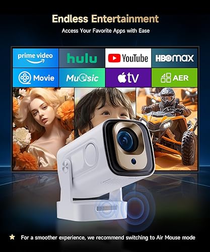 Miniatura 6 de 【Enfoque automático y 1080P】Mini proyector inteligente Magcubic con soporte 4K, proyector portátil con WiFi y Bluetooth, altavoz de 5 W,