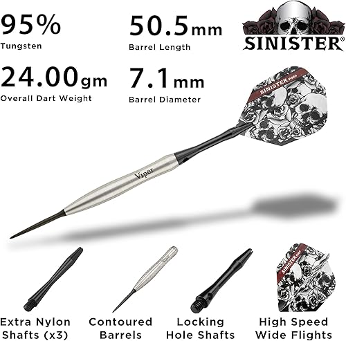 Miniatura 4 de Viper Sinister - Dardos de punta de acero de tungsteno 95