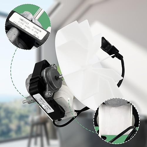 Miniatura 2 de Kit de motores eléctricos de repuesto universal para ventilador de baño, SM550, apto para Nu-Tone C01575,65100 50 CFM, 120 V por Appliancemate