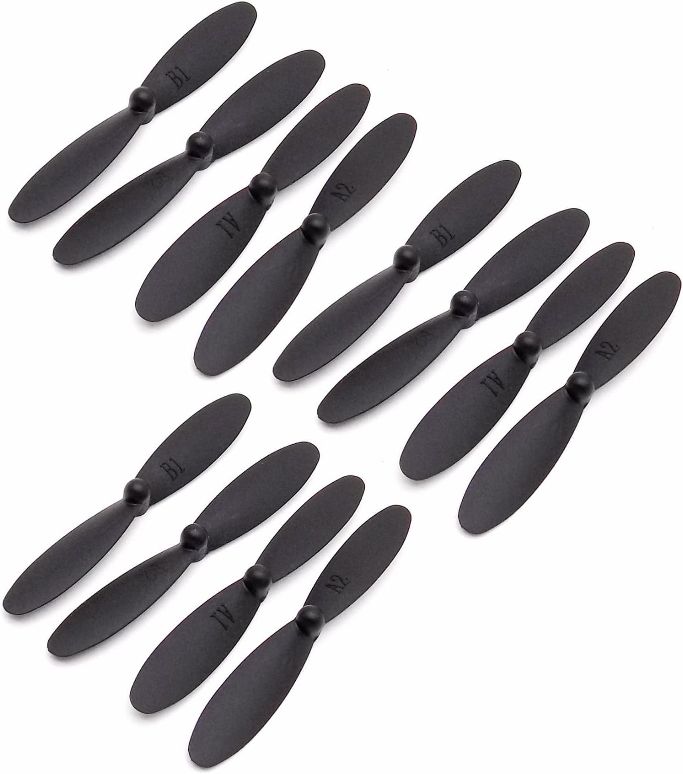 6 Pairs 58mm Propeller for 716 720 8520 Brushed Coreless Motors (1mm Shaft)