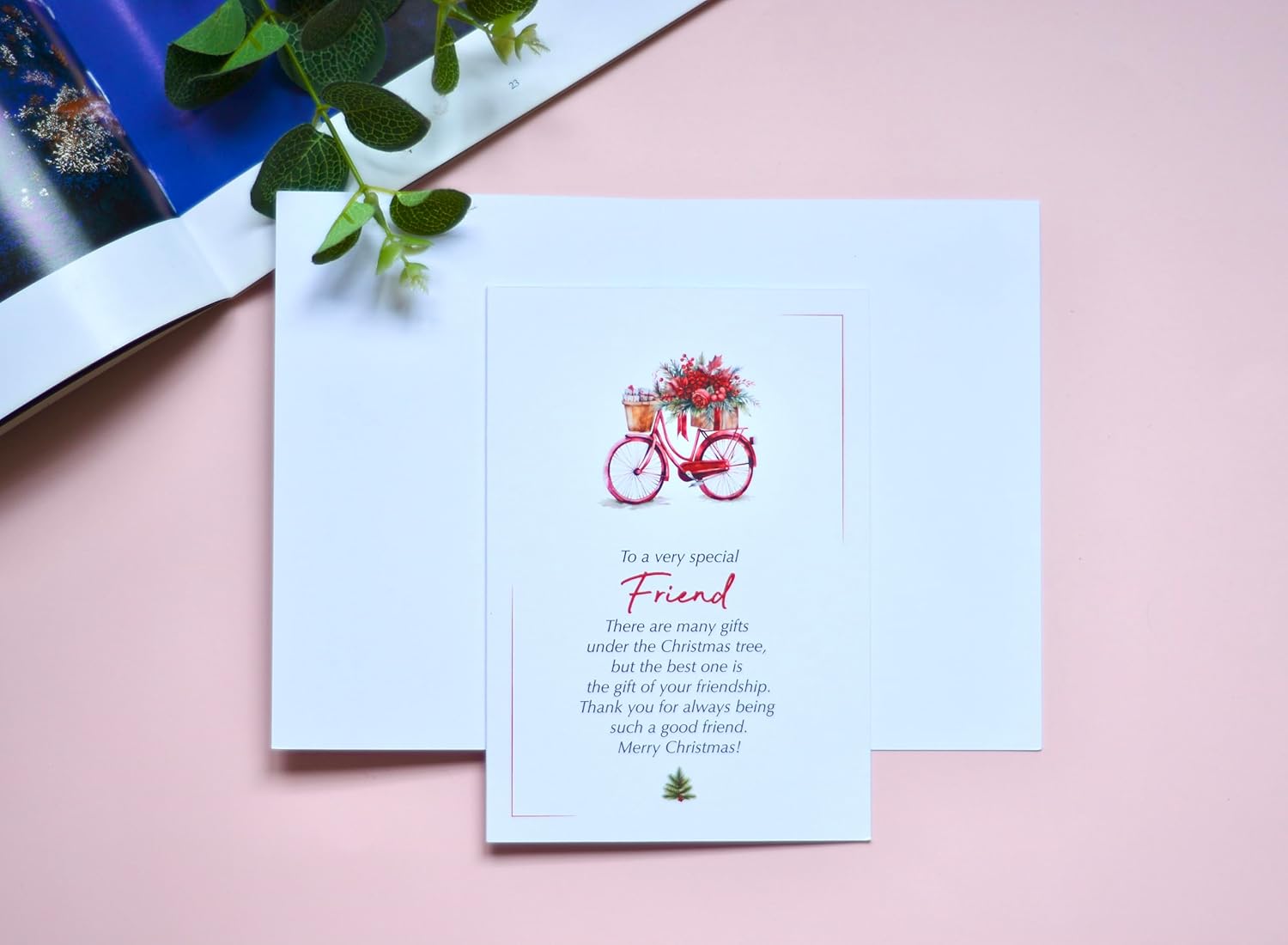 BlinkBlink Christmas Card for Friend, Christmas Greeting Card with Envelope and Seal, Express Your Love and Warm Christmas Wishes for Your Bestie, Thoughtful Card for Him or Her, Friendship Gift for - Image 5