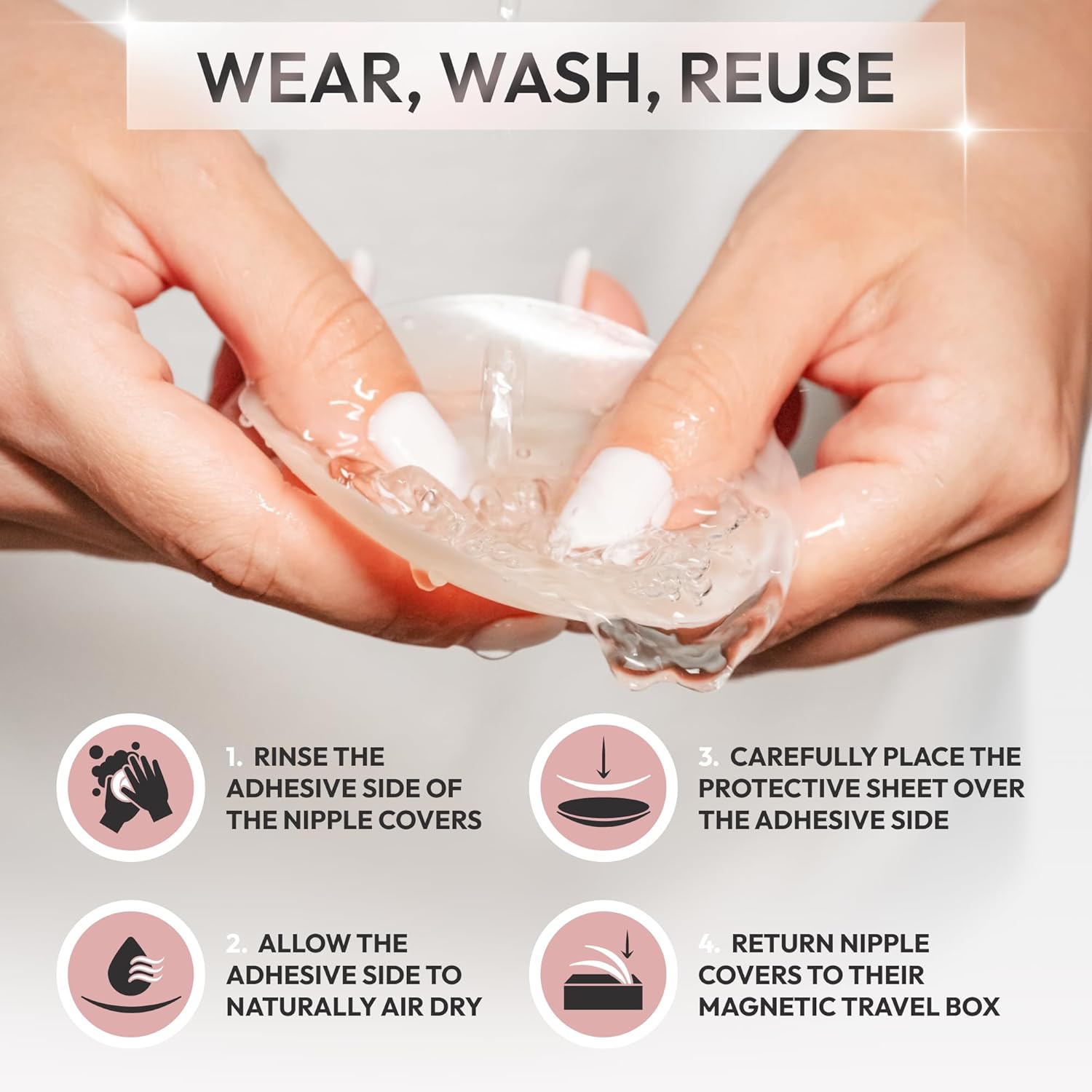 Sticky, Adhesive Silicone Nipple Pasties for Women Reusable, Sticky Breast Petals, Silicone Nipple Covers, Pasty Nipple Cover - Image 6