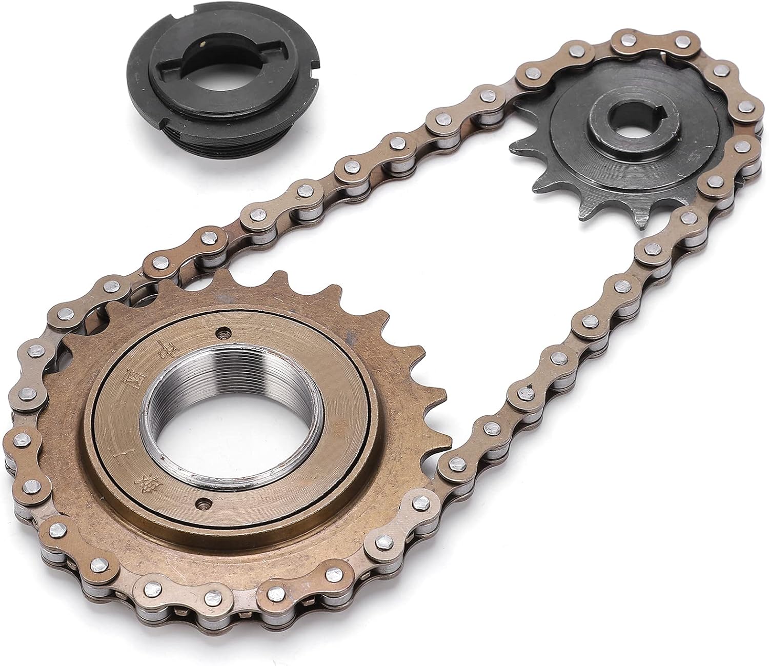 Bike Sprocket Chain Kit, 13T Tooth Sprocket with 38 Links Chain with