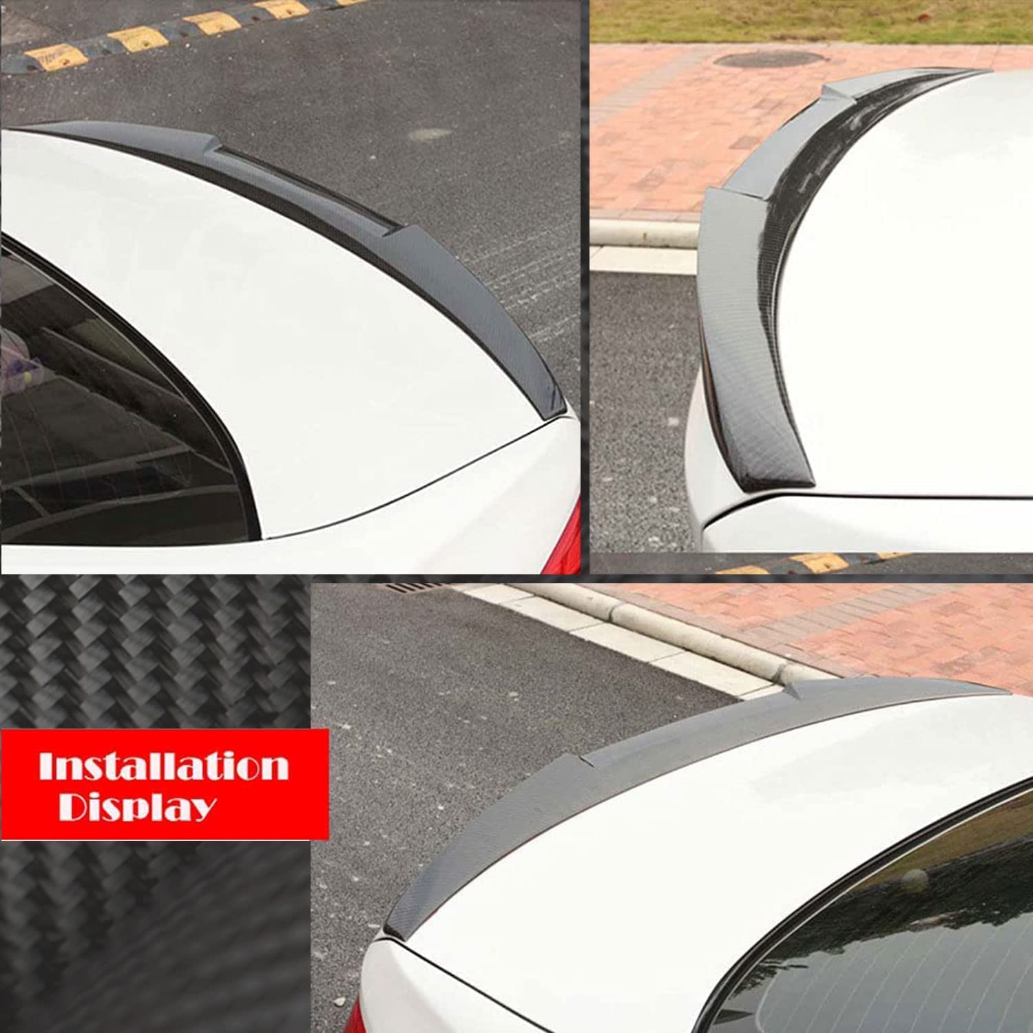 Spoiler Posteriore in Carbonio Adatto per BMW Serie 3 E46 Coupé 2 Porte 1999-2006 Becquet di Labbro di Bagagliaio Alettone dell'Ala Posteriore Spoiler di Coperchio