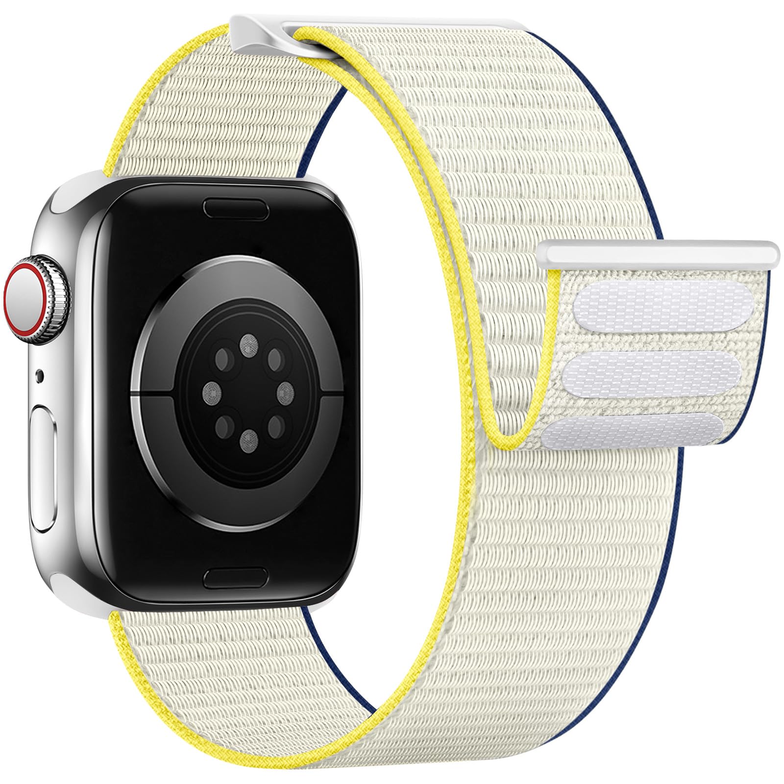 Yoohoo Nylon Straps Compatible with Apple Watch Straps 44mm 45mm 46mm 49mm 42mm(Series 3/2/1)Women Men,Upgraded Soft Nylon Replacement Bands for iWatch Series 11 10 9 8 7 6 5 4 3 2 1 SE3 Ultra3/Black — view 45