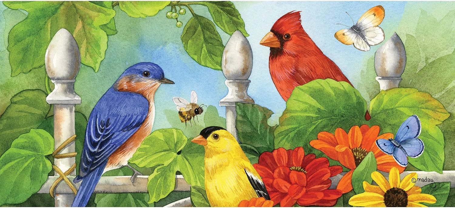 Evergreen Sassafras Jewels of Summer Interchangeable Entrance Doormat | Indoor and Outdoor | 22-inches x 10-inches | Non-slip backing | All-Season | Low Profile | Home Décor