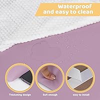 Vista 6 de Acolchado de pared para niños, paneles tapizados de cabecero despegar y pegar de 11.8 x 11.8 pies, decoración de guardería, calcomanías de pared 3D