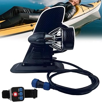 Advanced Rechargeable Surfboard Motor, Electric Fin Thruster, Reverse Gear Safety, 435x120mm Compact Design, 288wh Battery, Ip57 Waterproof 20km Range for Rivers/Bays
