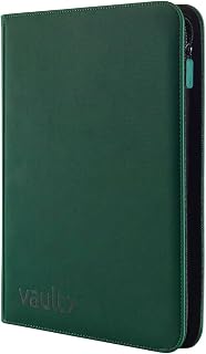 Vault X 9 Pocket Trading Card Zip Binder, 360 Cards, Premium Exo-Tec Album Material, 20 Side-Loading Pages, Folder for Collectible Games, Sports, TCG (Green)