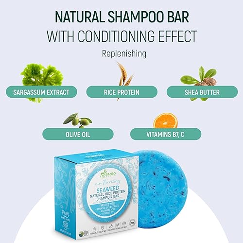 Miniatura 3 de Barra de champú de agua de proteína de arroz sólido con jabón para el cabello con efecto acondicionador - Barras de champú para cabello con todos