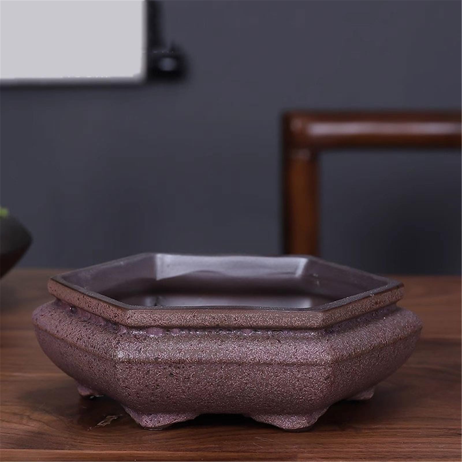 Sottovasi per Fiori Piattino for Fiori Esagonale in Ceramica Cinese con Vassoio antigoccia Vaso
