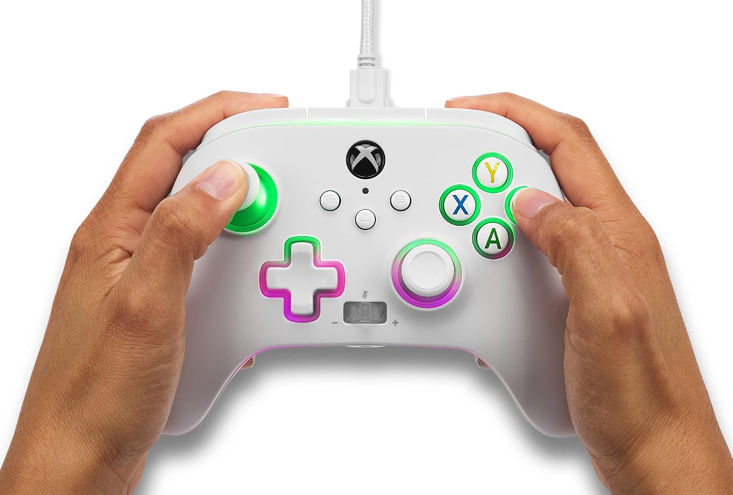PowerA Spectra Infinity Enhanced Wired Controller for Xbox Series X|S - White (Amazon Exclusive), gamepad, video gaming controller, works with Xbox One and Windows 10/11, officially licensed