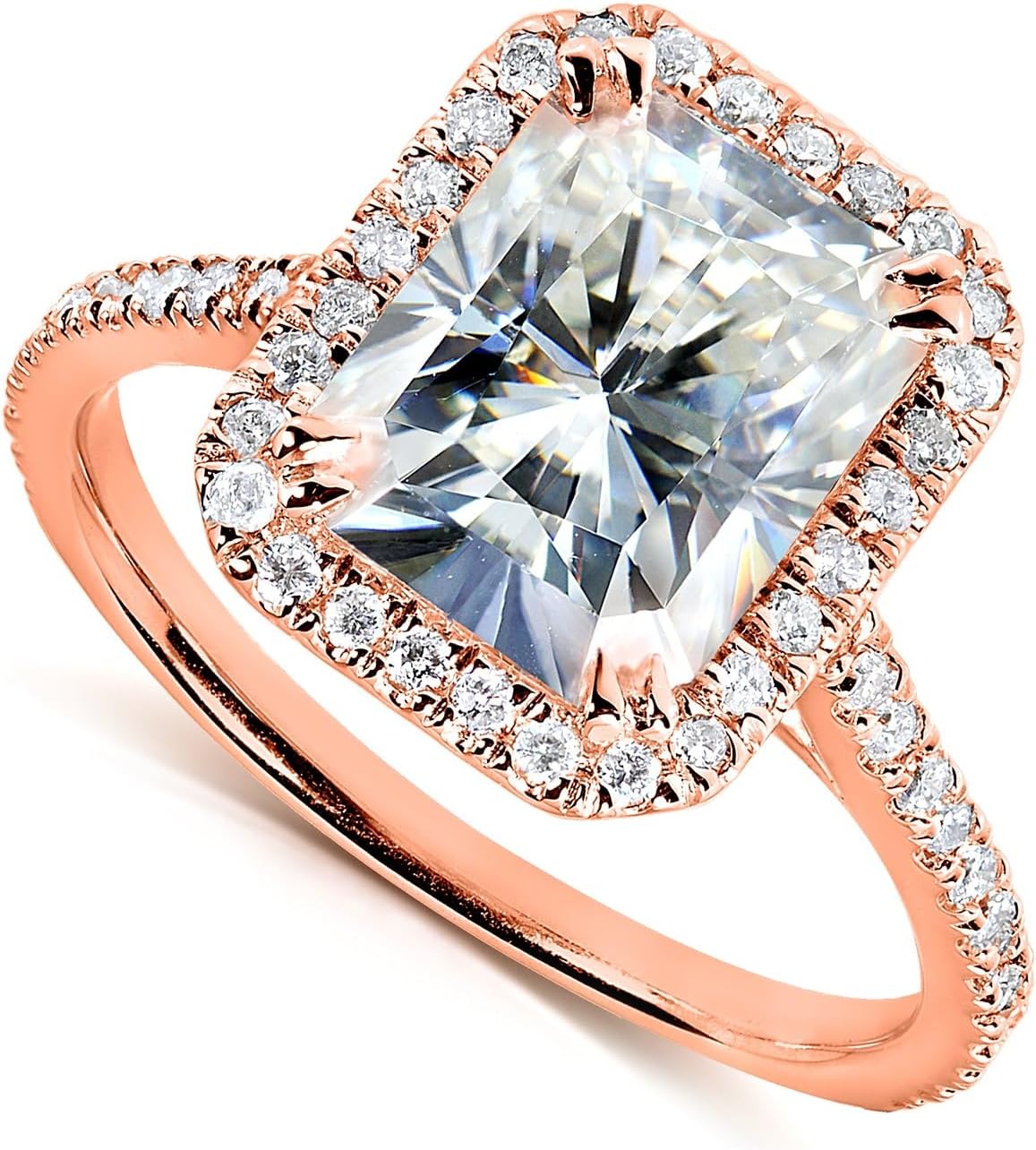 Kobelli Radiant-cut Moissanite Engagement Ring 3 CTW 14k Gold