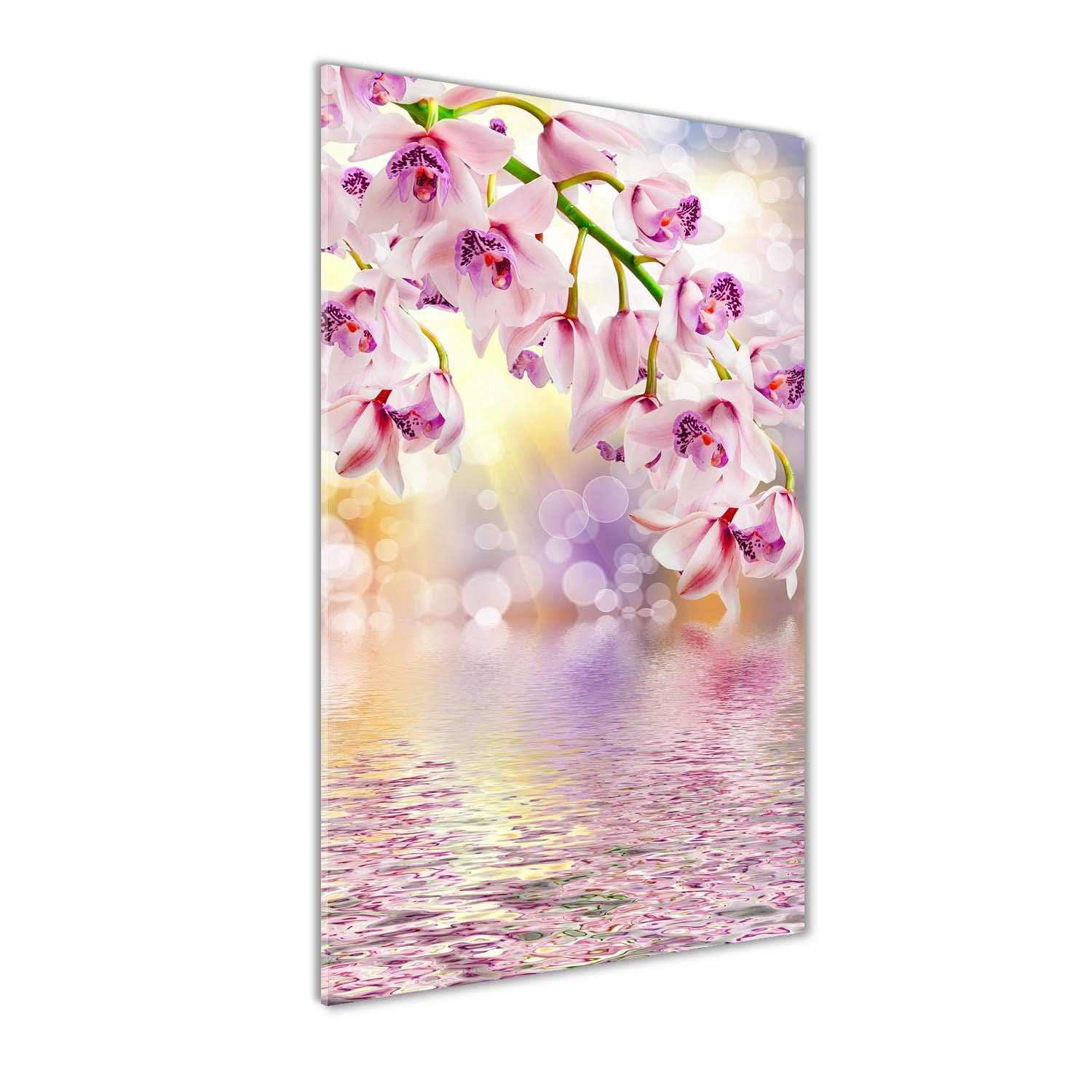 Impression sur verre d'art orchidée rose Tulup 50x100 cm, tableau haut de gamme