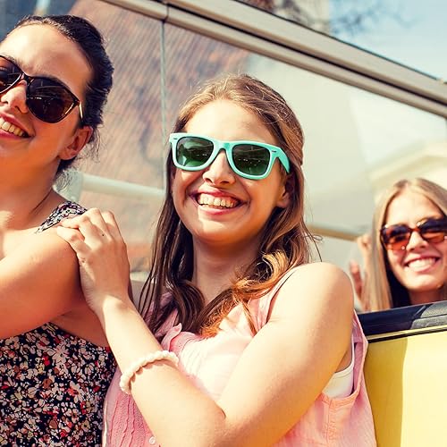 Vista 94 de Suministros para regalos de fiesta de colores neón Paquete de 8 gafas de sol unisex Varios