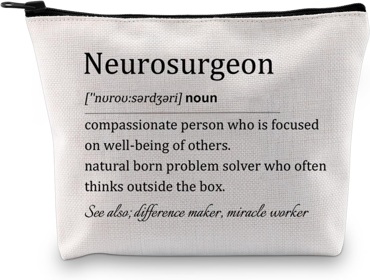 JXGZSO Funny Surgeon Doctor Makeup Bag Neurosurgeon Toiletry Bag Neurosurgeon Graduation Gift Surgical Tech Survival Kit, neurosurgeon