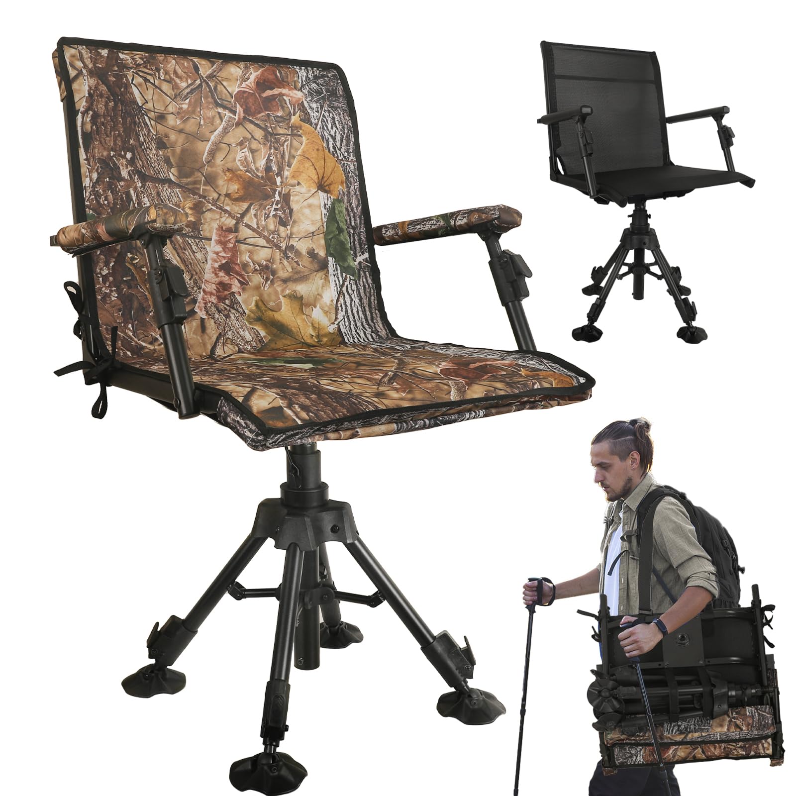 Amazon.com: FUNHORUN Hunting Chair with Removable Camouflage Cover