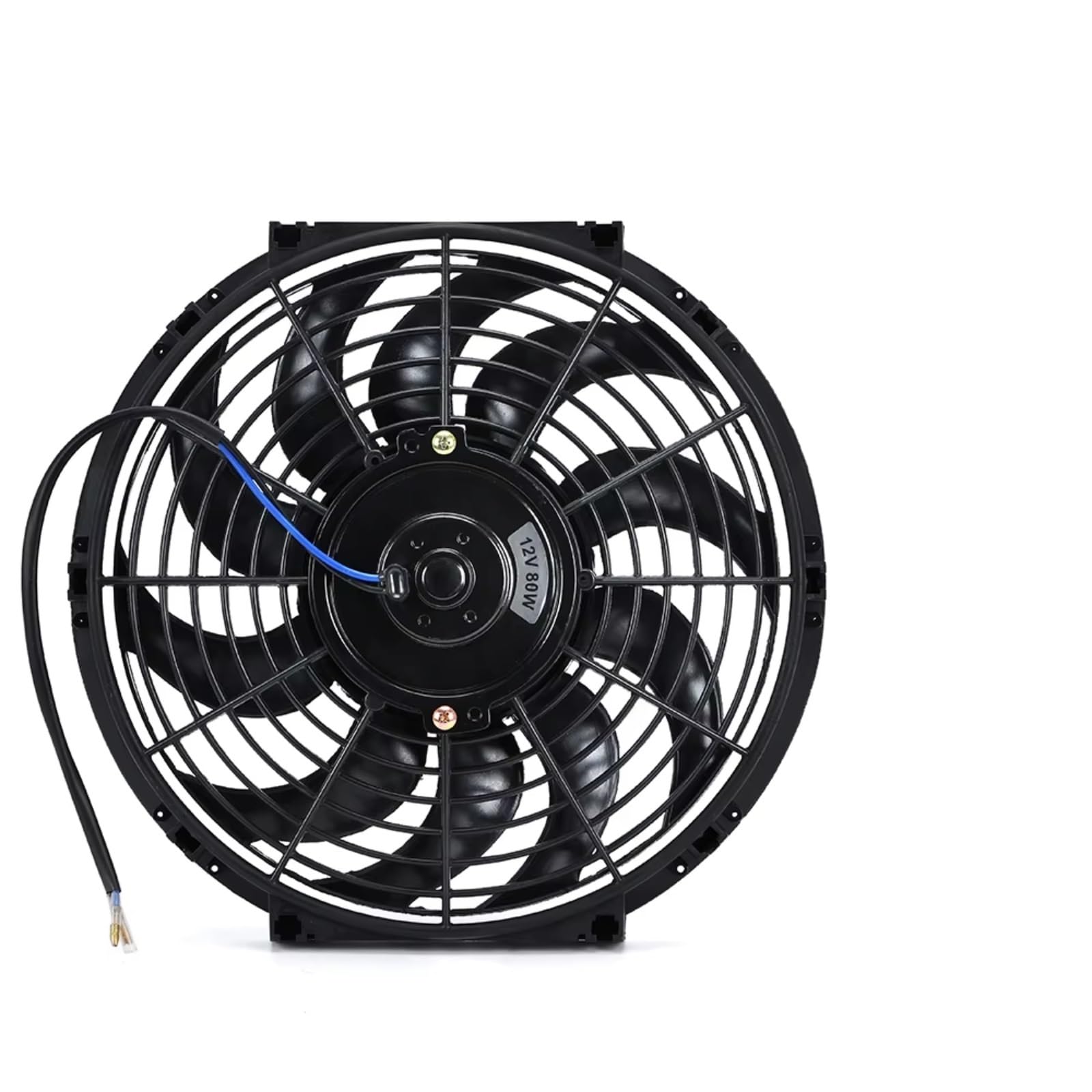 Coche Motor Radiador Radiador Refrigeración Eléctrico Compatible Con Universal 7 9 10 12 13 14 Pulgadas 12V 80W Kit Montaje Ventilador Automático Con Cuchillas Reversibles Delgadas(10 Inch)