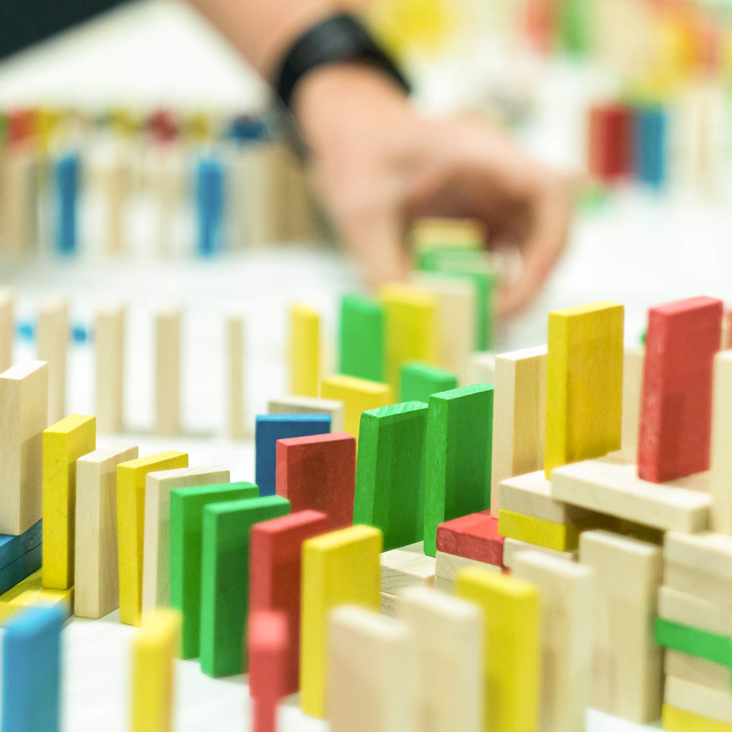 Calmado - 360 sztuk Kostek Domino/Drewniane Domino Zestaw + Torba + Książeczka
