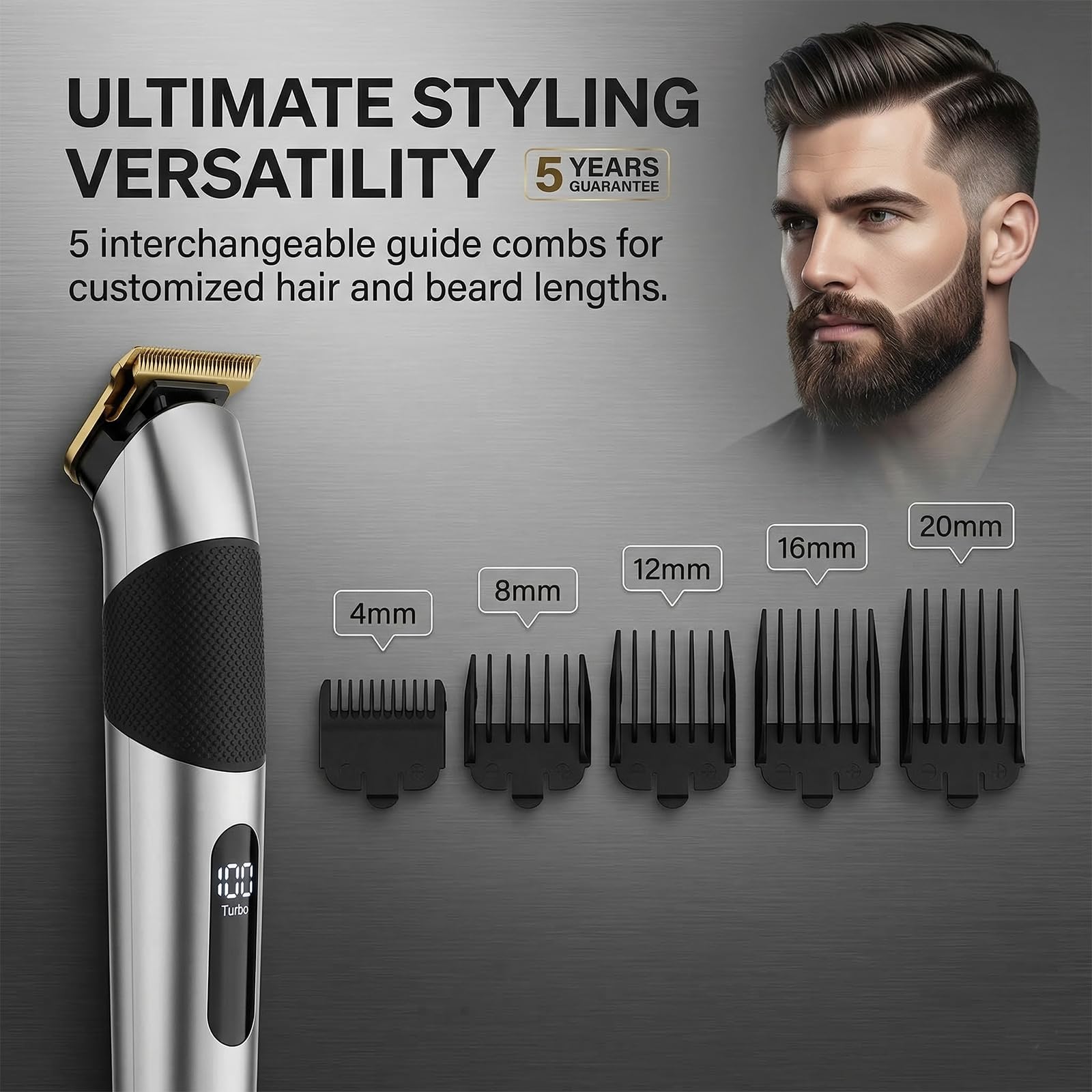Trisa Gold Cut Haarschneider, 210 Min Laufzeit, USB-C & Turbo-Mode